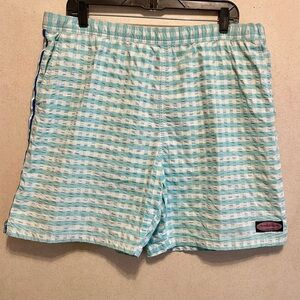 Vineyard Vines green and White Swim Trunks Nautical Style